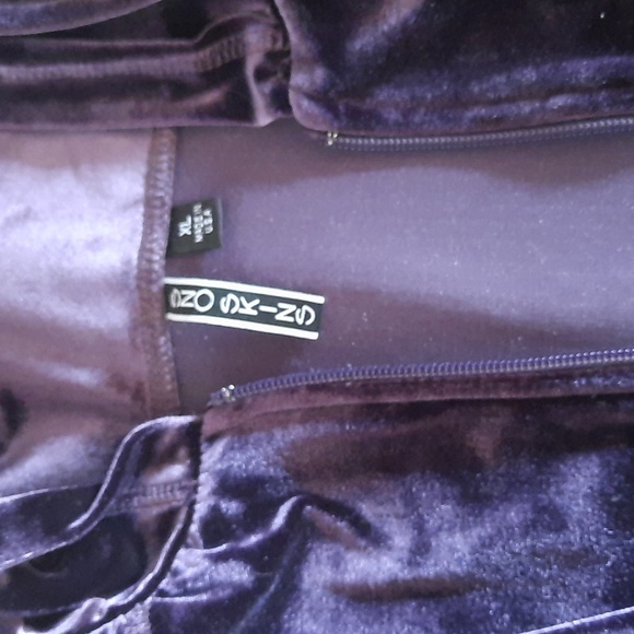 Sno Skins XL Women's Purple Velour Hoodie - Picture 2 of 8
